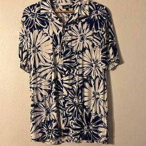 Men’s floral rayon button down